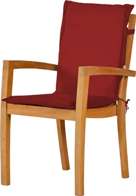 Produktbild von Auflage Stapelstuhl Polster bordeaux rot, Stapelsessel Auflage als waschbares und UV-stabiles Sitzkissen für stapelbaren Gartenstuhl