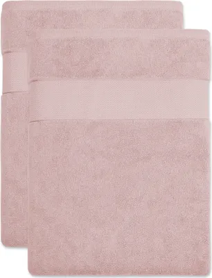 Produktbild von Bananalu 2 Stück Saunatuch XL - XXL 100x180cm Qualität 100% Baumwolle 600g/m2, Primrose Pink 12-2904, 100x180cm, 600g/m2