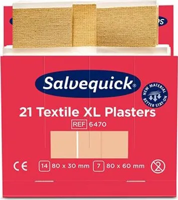 Produktbild von Set "Cederroth" Salvequick Textil Pflaster XL (21 Stück) braun , Refill