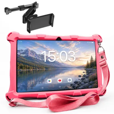 Produktbild von AngelTech Kindertablet XL Rosa XL mit Tablet-Halterung