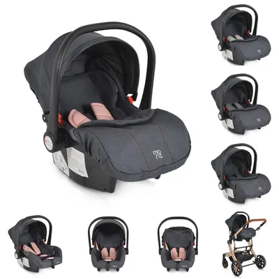Produktbild von Moni Babyschale Trio i-Size (40 - 87cm) Adapter, Fußabdeckung, weiches Kissen rosa