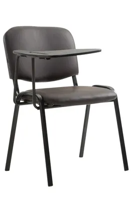 Produktbild von CLP Stuhl Ken mit Klapptisch Kunstleder mit gepolsterter Sitzfläche braun