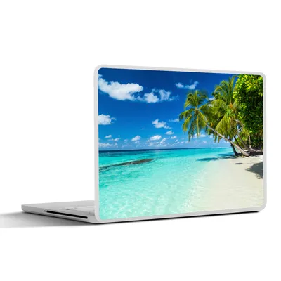 Produktbild von MuchoWow® Laptop Aufkleber Sticker Cover Palmen - Strand - Meer - Sommer 40x30 cm - Laptop Dekoration - Selbstklebend