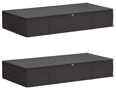 Image de Boîte de rangement avec fenêtre transparente 2 pcs Anthracite