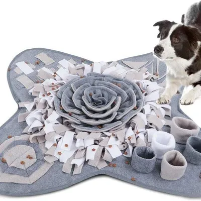 Produktbild von Famanu Snuffelteppich für Hunde - Geruchstraining - Intelligentes Spielzeug - Futtermatte - Trainingsmatte für Haustiere - Hunde und Katzen - (71 x