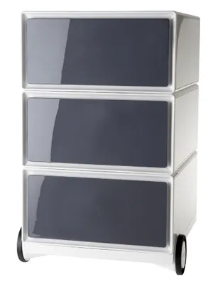 Produktbild von PAPERFLOW Rollcontainer "easyBox" 3 Schübe weiß / anthrazit