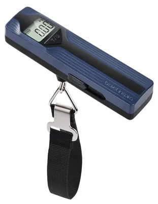 Immagine prodotto di Bilancia digitale per bagagli - Bilancia per valigie da viaggio - Per pesare i bagagli - Funzionamento senza batterie - Capacità: 50 kg - Colore: blu