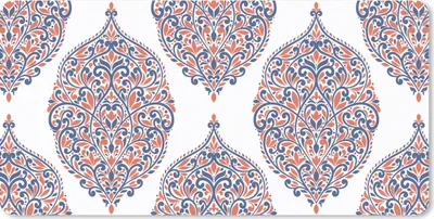 Produktbild von MuchoWow® Schreibtischunterlage Muster - Blau - Orange 80x40 cm - XXL Mauspad - Gaming Mauspad