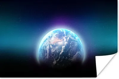 Produktbild von MuchoWow® Poster Sternenhimmel - Erde - Planeten 90x60 cm - Schlafzimmer