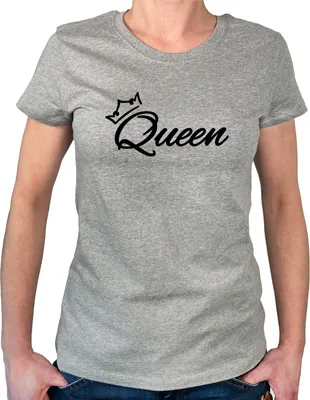 Produktbild von Huuraa Damen T-Shirt Queen Krone M Sport Grey Bio Baumwolle Fairtrade Damenshirt Geschenkidee