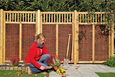 Produktbild von Alpholz Visar Weidengeflechtzaun aus Holz