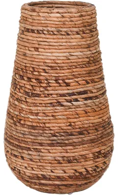 Image de VIVANNO Bac à plantes en jacinthe d'eau ROTA Conique, naturel tressé - 35x57 cm