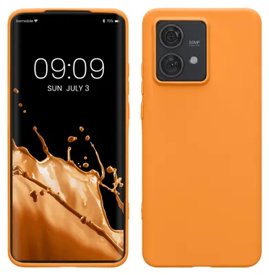 Produktbild von kwmobile Handyhülle für Motorola Edge 40 Neo Hülle - TPU Case - Kabelloses Laden - Schutzhülle Cover in Fruity Orange