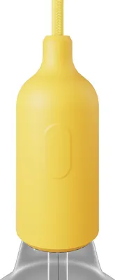 Immagine prodotto di Creative-Cables Kit portalampada E27 in Silicone con Interruttore e serracavo nascosti - Giallo