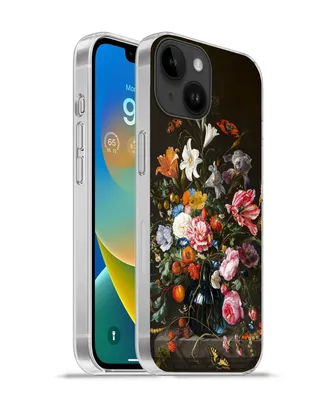 Produktbild von MuchoWow® Handyhülle Schutzhülle Hülle für Apple iPhone 14 - Softcase Vase mit Blumen - Jan Davidsz de Heem - Kunst Silikon Softcase Handy Hülle - Mobiltelefonhülle