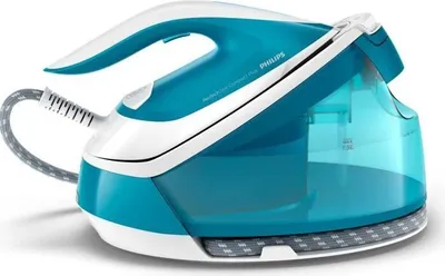 Immagine prodotto di Stazione di stiratura a vapore PHILIPS PerfectCare Performer GC7920/20, 6,5 bar, 1,5 l, getto di vapore 120 g/min, boost di stiratura 430 g/min, blu/bianco