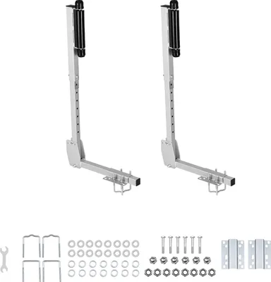Immagine prodotto di Guida per rimorchio SucceBuy 700-1050 mm, guide per rimorchio regolabili in altezza in 8 posizioni con materiali robusti e rinforzati e rotelle scorrevoli, adatte per barche da pesca e runabout di grandi dimensioni a partire da 16 pollici.