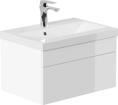 Produktbild von HOME DELUXE - Badmöbel-Set - WANGEROOGE weiß - Small - inkl. Waschbecken und komplettem Zubehör - Größe Waschbecken: ca. 60 cm I Badezimmermöbel Waschtisch Badmöbelset