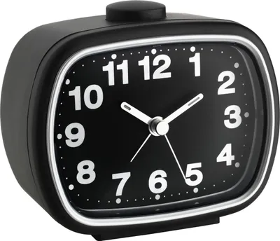 Produktbild Wecker Analoge Anzeige fluoreszierende Zeiger Snooze schwarz