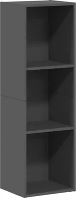 Obrázek produktu pro vidaXL Regál/TV skříňka s vysokým leskem šedá 36x30x114cm Dřevěný materiál