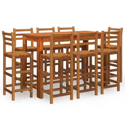 Produktbild von 9-tlg. Gartenbar-Set Massivholz Akazie