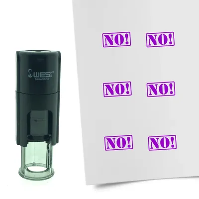 Produktbild von CombiCraft Selbstfärbender Stempel 'NO' in der Farbe Lila, Ø10mm