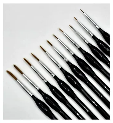 Produktbild von Pinselset für feine Details - 11-teiliges Set für Acryl, Aquarell und Miniaturen