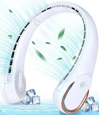 Produktbild von Klingenloser Nackenventilator, tragbarer persönlicher Kühlventilator, USB-wiederaufladbarer tragbarer Nackenventilator mit 4000 mAh