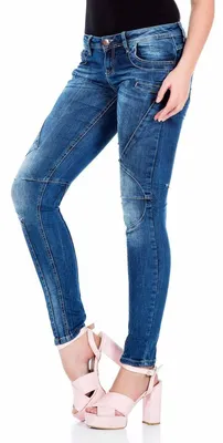 Produktbild von WD324 Damen Slim-Fit-Jeans mit Slim Fit-Schnitt
