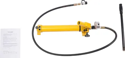 Obrázek produktu pro Hydraulické ruční čerpadlo - Ruční čerpadlo - 700 bar - S manometrem - Závit ZG3/8 - Hadice 1,9 m - Olejová nádrž 700 cm3 - Dvoustupňová 13/2,3 cm3