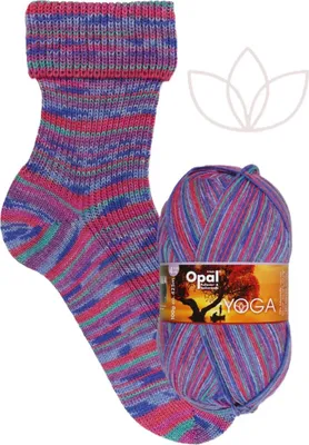 Produktbild von Opal Yoga 4-fach Sockenwolle, 75% Schurwolle Superwash, 25% Polyamid, 100g Knäuel, 425m Lauflänge, für Socken und Accessoires 11660 Gedankenwelle