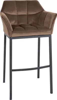 Produktbild von Barhocker HLO-CP1 B Samt mit 4-Fuß Gestell  braun