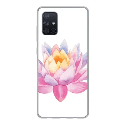 Produktbild von MuchoWow® Handyhülle Schutzhülle Hülle für Samsung Galaxy A51 5G Aquarell - Blume - Seerose Silikon Softcase Handy Hülle - Abbildung