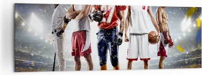 Produktbild von Bild auf Leinwand - Leinwandbild - Sport Sportler - 160x50cm - Wand Bild - Wanddeko - Wandbilder - Leinwanddruck - Bilder - Kunstdruck - Wanddekoration - Leinwand bilder - Wandkunst - AB160x50-3873