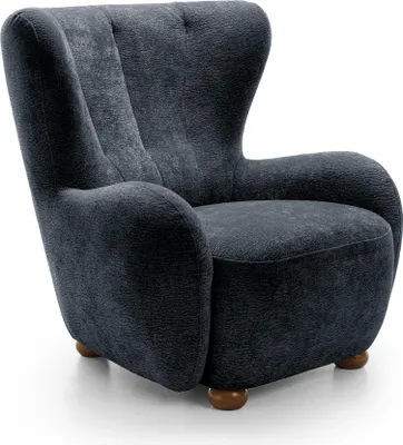 Produktbild von Masseno Polstersessel MIST Loungesessel ergonomisch, Chenille Schwarz