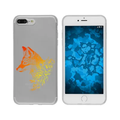 Produktbild von PhoneNatic Case kompatibel mit Apple iPhone 7 Plus / 8 Plus Silikon-Hülle Floral Fuchs M1-2