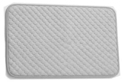 Produktbild von OUYULAI Kühlmatte Hund Selbstkühlend 70x50 cm – Kühlmatte Katze ohne Gel mit Q-Max >0,5, Extra Kühlende Kühledecke Hund Atmungsaktiv & Waschbar, Katzen Kühlmatte für Auto, Käfig & Sofa, Grau, Größe L