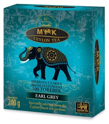Zdjęcie produktu dla Herbata czarna aromatyzowana EARL GREY o smaku bergamotki 200g (100 t )