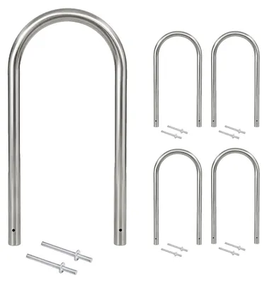 Produktbild von 5 x Fahrradanlehnbügel 115 x 58 cm Edelstahl Ø 60 mm Einbetonieren Fahrradständer Parker Typ U