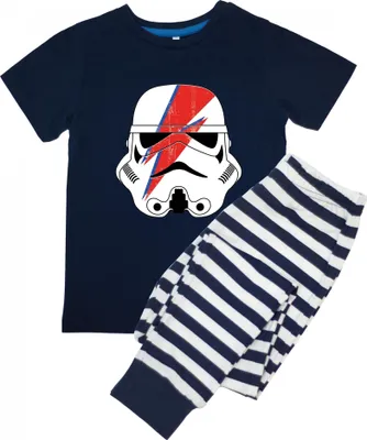 Obrázek produktu pro Star Wars - Pyžamo s dlouhými kalhotami pro chlapce s krátkým rukávem BI55192 (116) (Námořnická modrá)