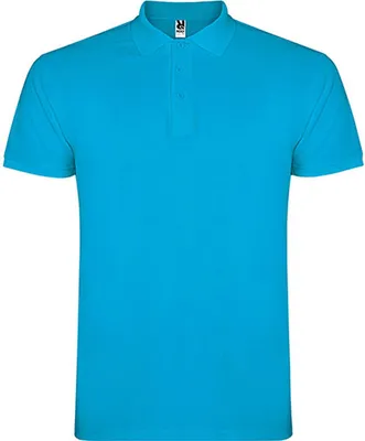 Produktbild von Roly PO6638 | Herren Star Poloshirt, Piqué - Farbe: Turquoise 12 - Größe: 3XL