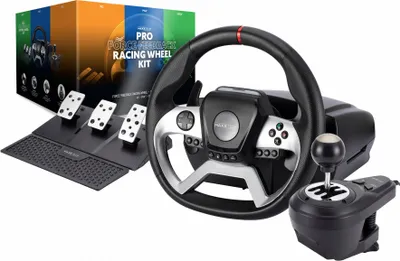 Zdjęcie produktu dla Kierownica z pedałami i dźwignią zmiany biegów - Maxx Tech Pro Force Feedback Racing Wheel Kit