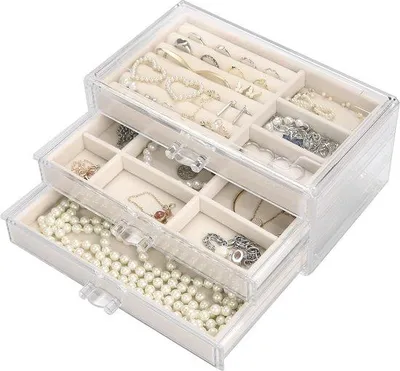 Produktbild von Famanu Schmuckständer - Schmuckbox mit 3 Schubladen