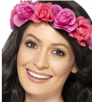 Obrázek produktu pro Čelenka růžová květinová