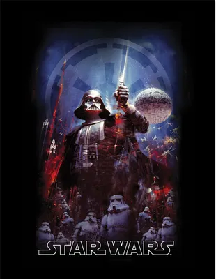 Immagine prodotto di Star Wars - Poster incorniciato "Empire Montage" PM8592 (40 cm x 30 cm) (nero/blu/rosso)