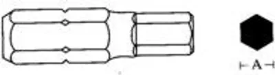 Produktbild von JONNESWAY Sechskant-Steckschlüsseleinsatz 12 x 75 mm, 6-kant, 10 mm