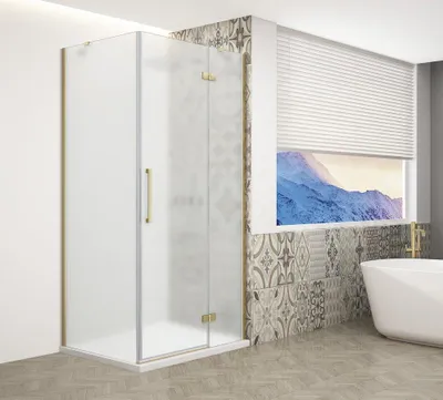 Obrázek produktu pro Gelco TRINITY GOLD MATT čtvercový sprchový kout 800x800mm, matné sklo, pravé - GT5680-80MR-G