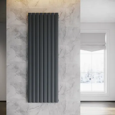 Obrázek produktu pro SONNI Panelový radiátor, vertikální provedení, dvouvrstvý, barva antracit, rozměry 1800 × 619 mm, bez topného tělesa