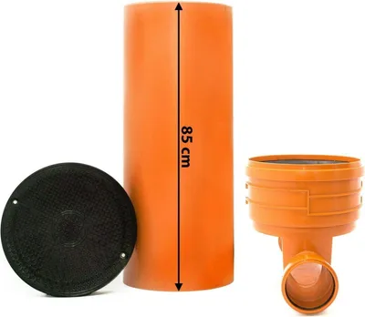 Produktbild von KG Schacht DN400/DN110 - Komplett SET - KG Rohr 85 cm - Kanal Entwässerung - Komplett SET