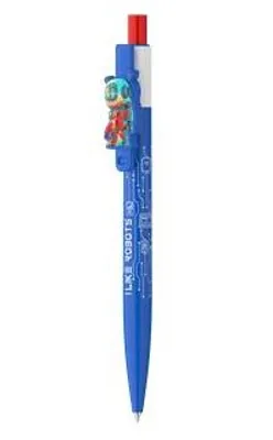 Obrázek produktu pro Kuličkové pero "Robot", modrá, 0,8 mm, stiskací mechanismus, modré tělo, ICO 9010197001